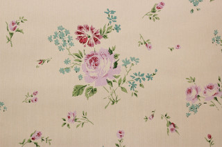 Floral pink blue green cream - floral free wallpaper