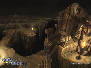 Cave bear man cliff candle - a candle free wallpaper