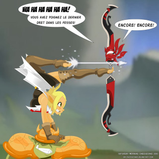 Cartoon woman hitting man sword - art informel free wallpaper