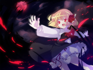 Blonde girl microphone anime darkness - her hand free wallpaper