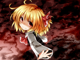 Anime girl blonde bowtie blood - a red bow tie free wallpaper