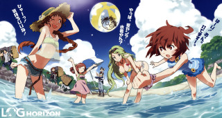 Girls bathing suits playing water - a group of girls free wallpaper