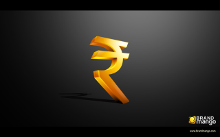 Golden pound sign black background - isometric free wallpaper