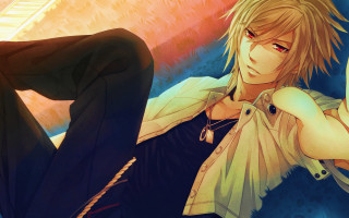 Blonde man couch anime remodernism - his leg free wallpaper
