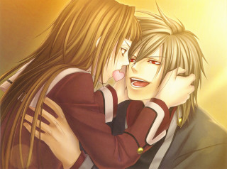 Couple hugging yellow background yellow - a yellow light free wallpaper