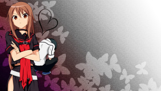 Girl long hair red scarf - a red scarf free wallpaper