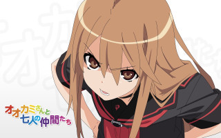 Anime girl long hair brown 2 - red pants free wallpaper