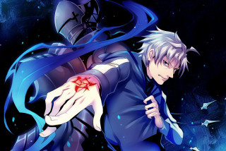 Man blue suit red star - a blue cape free wallpaper