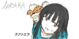 Girl cat shoulder cat drawing - pokemon free wallpaper