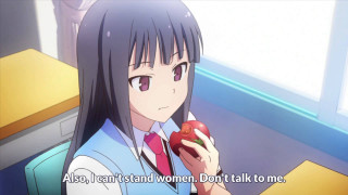 Woman holding apple quote anime - woman free wallpaper