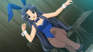 Dancing woman blue dress blue - the dark free wallpaper