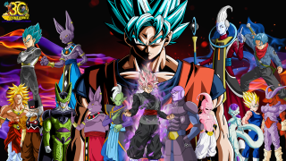 Dragon ball characters group black 2 - a group of dragon ball characters free wallpaper
