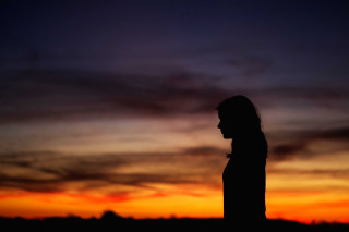 Person sunset cellphone hand silhouette - a sunset free wallpaper