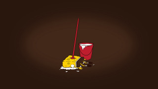 Cartoon character cleaning floor mop - chris labrooy free wallpaper