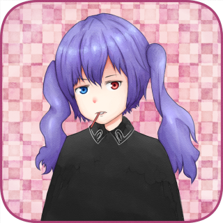 Purplehair blackshirt pinkcheckered toyism yandere - purple free wallpaper