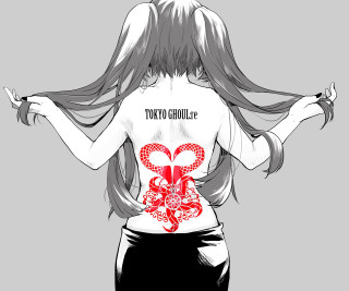 Woman longhair white shirt red - tentacle free wallpaper