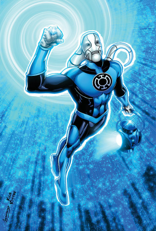 Man blue suit flying light - alan davis free wallpaper