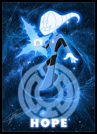 Cartoon character blue hat black 2 - the word free wallpaper