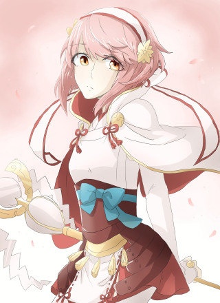 Woman sword pink background manga - outfit free wallpaper