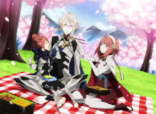 Anime couple picnic table food - baiōken eishun free wallpaper for desktop