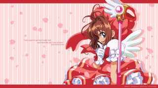 Anime girl red umbrella pink - heart free wallpaper