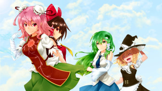 Anime girls long hair hats 4 - their head free wallpaper