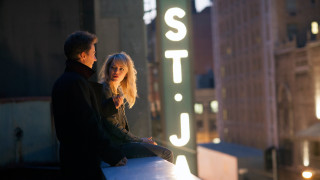 Man woman standing building neon - a neon sign free wallpaper for desktop