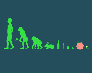 Man standing people bottles pig - alex petruk ape free wallpaper