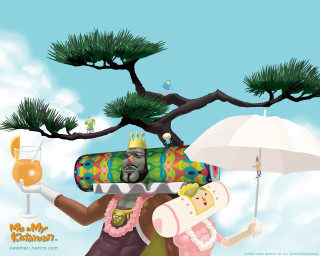 Man surfboard tree wine pop - chiho aoshima free wallpaper