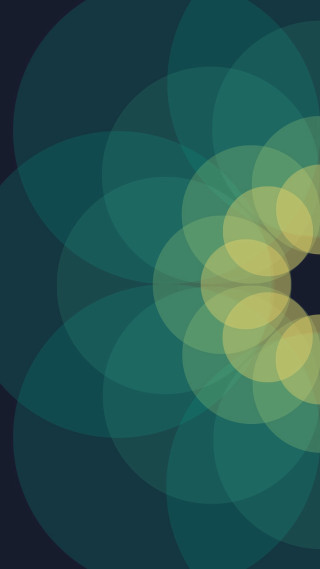 Green yellow flower black center - golden free wallpaper