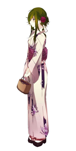 Woman kimono holding purse flower - a woman in a kimono holding free wallpaper