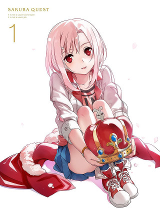 Pink haired girl crown heart - her lap free wallpaper