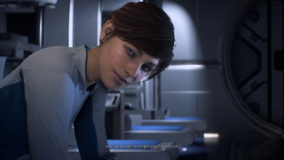 Woman suit tie standing clock - mass effect free wallpaper