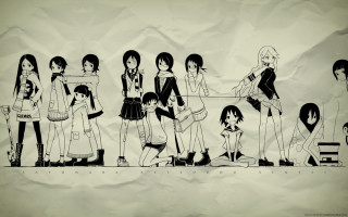 Group people standing drawing woman - a drawing of a group free wallpaper