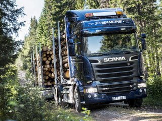 Truck hauling logs dirt road 2 - a truck free wallpaper