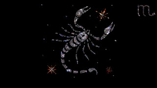 Scorpion black background stars sparkles - cornelia parker free wallpaper