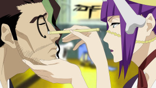 Man woman smoking cigarette cartoon - a man and a woman free wallpaper