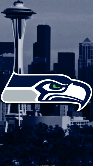 Seattle football team logo city - a city skyline free wallpaper