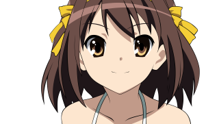 Girl brown eyes yellow bow - a yellow bow free wallpaper