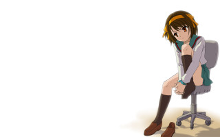 Kyoto anime sitting kiha uniform - her knee free wallpaper