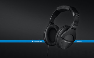 Headphones microphone blue line ambient - christian hilfgott brand free wallpaper