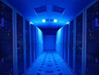 Data center hallway servers blue 2 - beeple free wallpaper