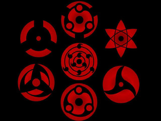Red symbols black background red - a set free wallpaper