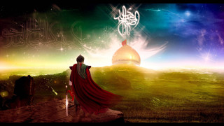 Man red cape hill sword - a red cape free wallpaper