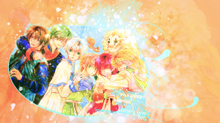 Anime characters circle paint splash - the background of the image free wallpaper