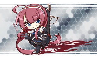 Pink haired girl gun black - a black outfit free wallpaper