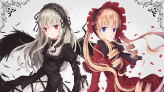 Anime girls long hair red 3 - red eye free wallpaper
