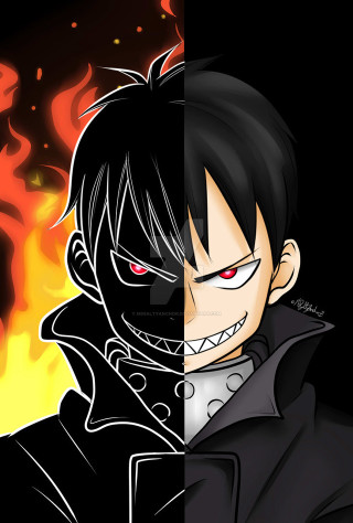 Anime characters red eyes black 4 - an anime drawing free wallpaper