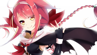 Pink hair red tail black - a red tail free wallpaper