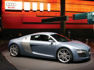 Silver car showroom red wall - a silver car free wallpaper